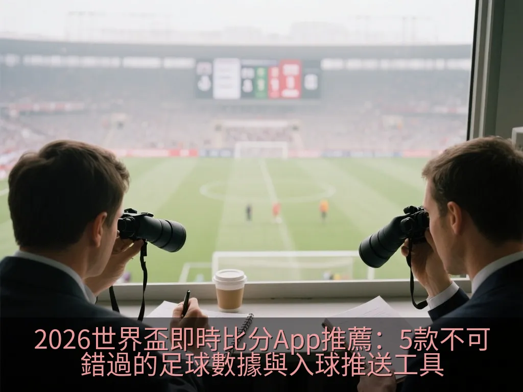 2026世界盃即時比分App推薦：5款不可錯過的足球數據與入球推送工具